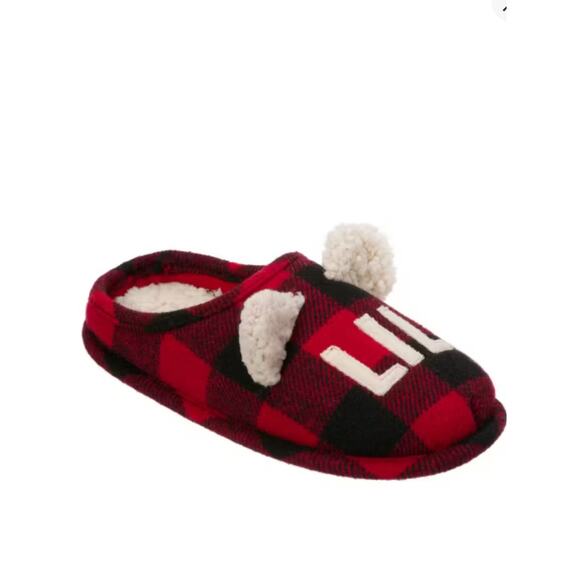 Dearfoams Kid's Buffalo Check Lil Bear Clog Slipper sz 9-10 kids - Picture 2 of 2